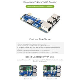 Waveshare Zero to 3B Adapter Alternative Solution for Raspberry Pi 3 Model B/B+