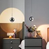 ziidoo Modern Black Pendant Light Globe Chandelier,90 Degree Rotation Arbitrarily