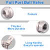 DERNORD Stainless Steel 304 Ball Valve, Full Port Heavy Duty