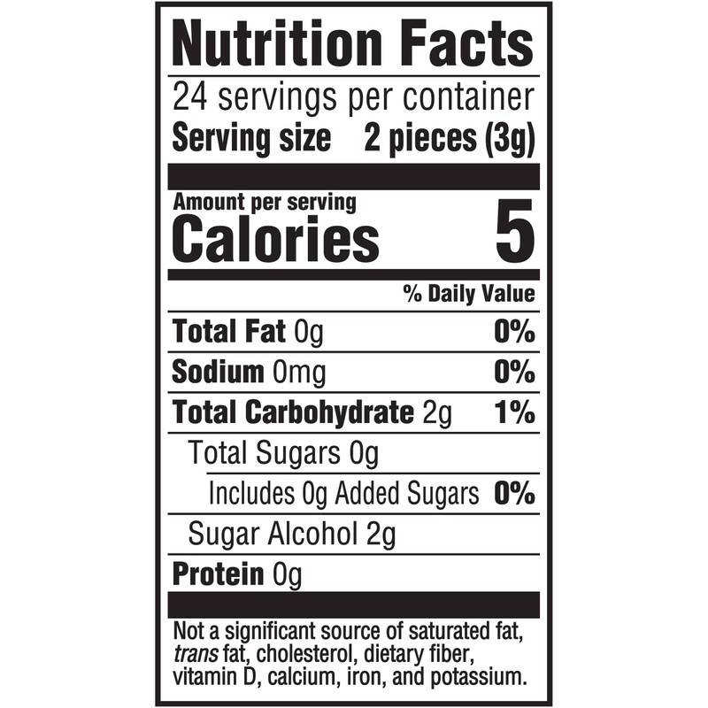 Dentyne Ice Peppermint Sugar Free Gum, 3 Packs of 16