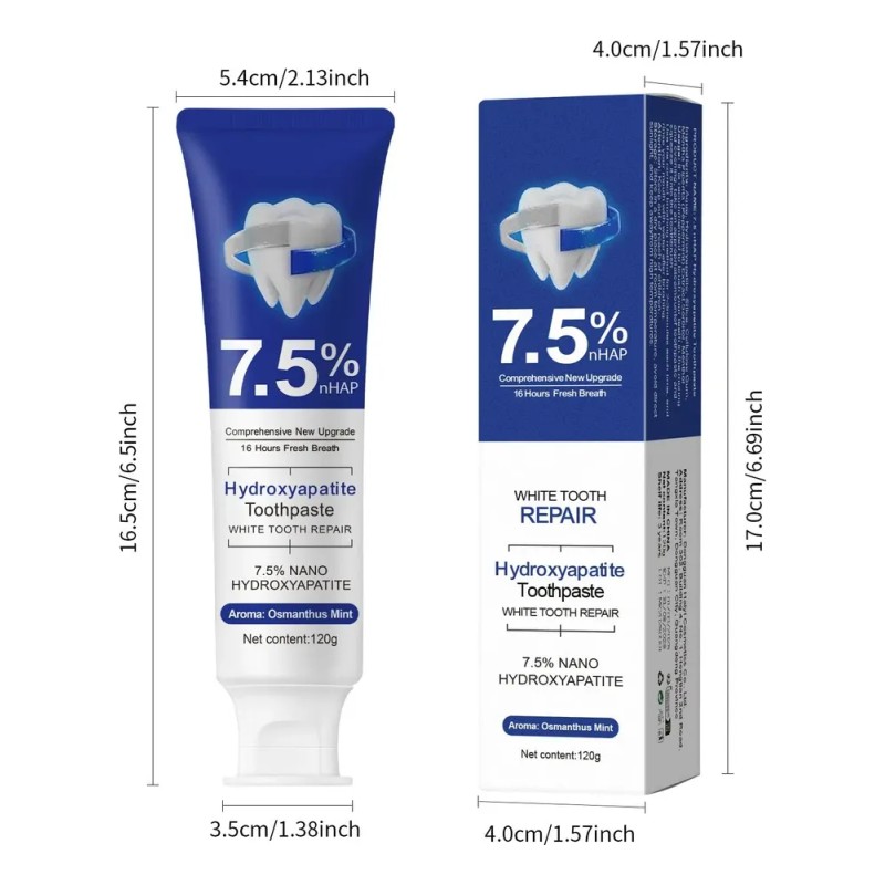 Pasta De Dientes Hidroxiapatita,dentifrice Limpieza Profunda