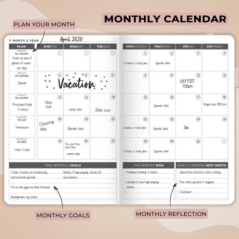 Clever Fox Planner – Undated Weekly & Monthly Organizer Journal