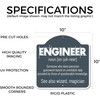 Engineer Parking 10” x 10” Sign | Indoor/Outdoor Plastic |