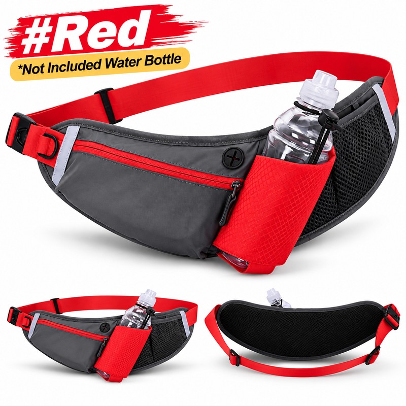 Running Hydration Waist Belt for Jogging and Hiking – Adjustable