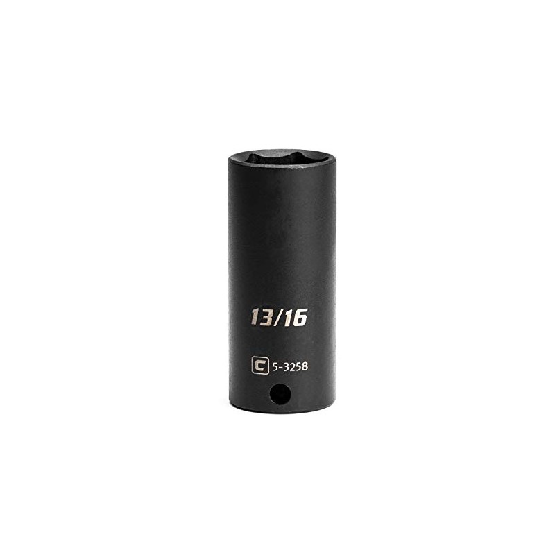 Capri Tools Deep Impact Socket, 3/8-Inch Drive, 6-Point, SAE (13/16-Inch)