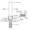 Digital LCD Grain Moisture Meter Dual Probe Backlight Grain Moisture