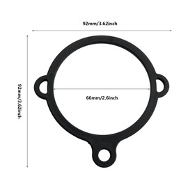 ZZHXSM 4PCS Black Plastic 3 Hole Water Bottle Safety Ring 2.6 Inch Inside Diameter Sports Insulated Mug Carrying Ring for Umbrella Cord Buckle Key Camping Outdoor Activity Bottle Holder