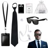 WanderGo Agent Costume Accessories, 7 Pieces Secret Agent Costume Accessories,