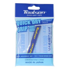 toalson Quick Dry Grip 3P Blue Tennis Racquet Zappin (1etg2233) Selection Stock