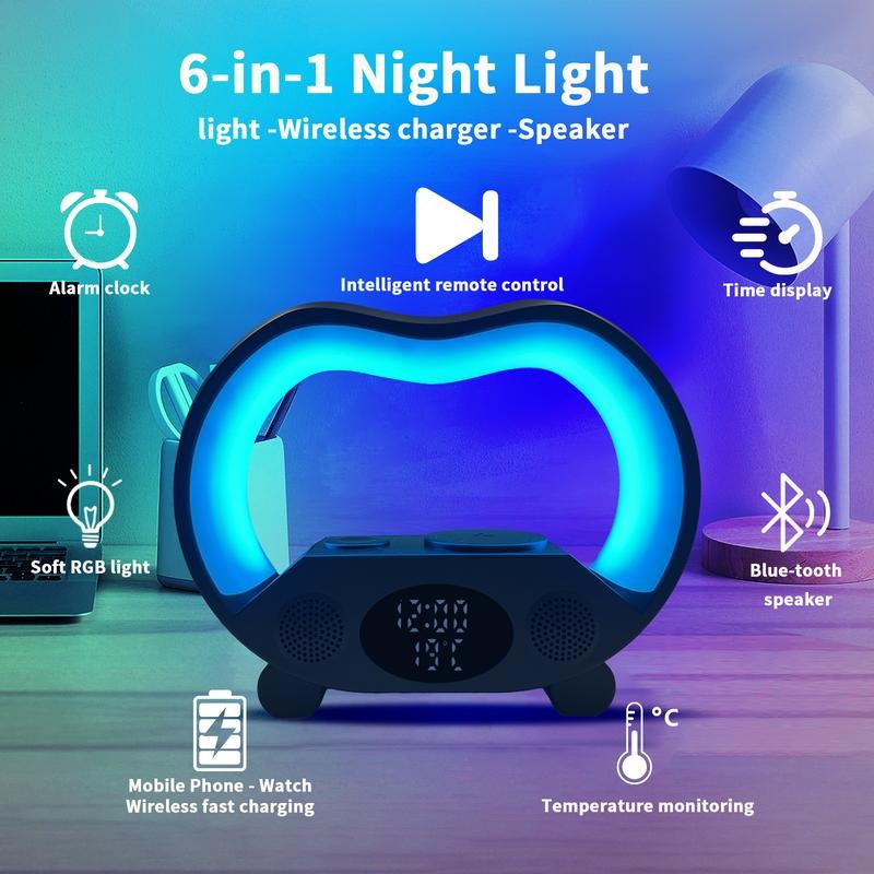 LOS 6 In 1 Wireless Charging Ambient Light with Bluetooth