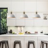 ALAISLYC 12 Inch Sandy White Farmhouse Pendant Lights Pendant Lights