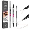 2-in-1 Dual Ended Microblading Eyebrow Pen & Eyebrow Brush, Waterproof