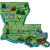 Louisiana - Acrylic State Map Refrigerator Magnet