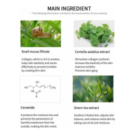 Tonico Emulsin Crema Coreana_ Ceramida Y Caracol_ Reparador Todo Tipo De Piel Danoche                                                                 