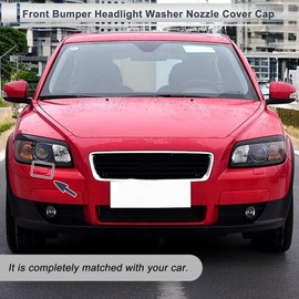 RATCHROLL Front Right Side Bumper Headlight Washer Nozzle Cover Cap for Volvo C30 2010-2011 Bumper Trim Nozzle Cover No.39863944 Unpainted 1 Pcs