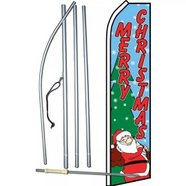 NeoPlex Merry Christmas Swooper Flag Kit