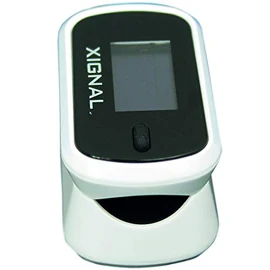 Oxímetro MD 300 Xignal - Comprueba de Manera Precisa la Saturación de Oxígeno en la Sangre y el Pulso - Para su Uso en el Hogar, Clínicas y Hospitales - Compacto, Fiable, Duradero y Fácil de Usar - Pantalla OLED con 7 Modos de Display y Apagado Automático