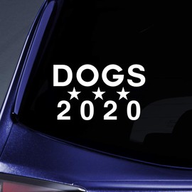 Bargain Max Decals Dogs 2020 Sticker Decal Notebook Car Laptop 5.5" (White)