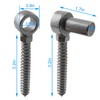 XGNG 1 Pair Stainless Steel Wood Threaded Bolt Hinges Wood
