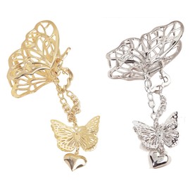 Felimoa Hair Claw Butterfly Motif Hair Ornament, Hair Accessories, Fashion, Set of 2 Colors