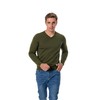 WOSICA Men's 100% Extrafine Merino Wool Knited Long Sleeve Pullover
