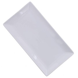 LAPIS sl-019 Tableware East Rectangular Plate, 10.6 inches (27 cm), White