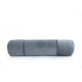 Cervical Cylinder Round Roll 22"×5" Long Bolster Neck Pillow Back Sleeper Bed Sleeping Supports Leg Massage Pillow with Washable Pillowcase,Grey