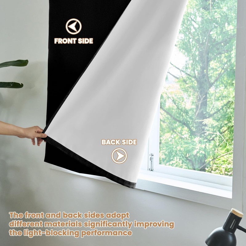 Adhesive Curtain,100% Blackout Curtains, No Drilling, Suitable for Multi-Scenes Privacy