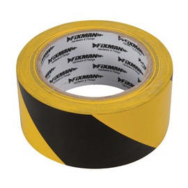 Fixman Hazard Warning Tape 50mm x 33m Black/Yellow (190195)
