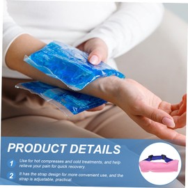 LALAFINA 2pcs Adjustable Gel for Headaches Reusable Cooling Compress Belt Soft for Adults Random Strap Color