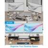 Epesoware Dual Monitor Riser with Two Drawers for Desk, Bamboo