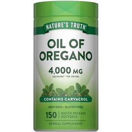 Natures Truth Aceite de Orégano 150 Cápsulas Blandas Suplemento Alimenticio Herbal Sin OMG Sin Gluten                                                 