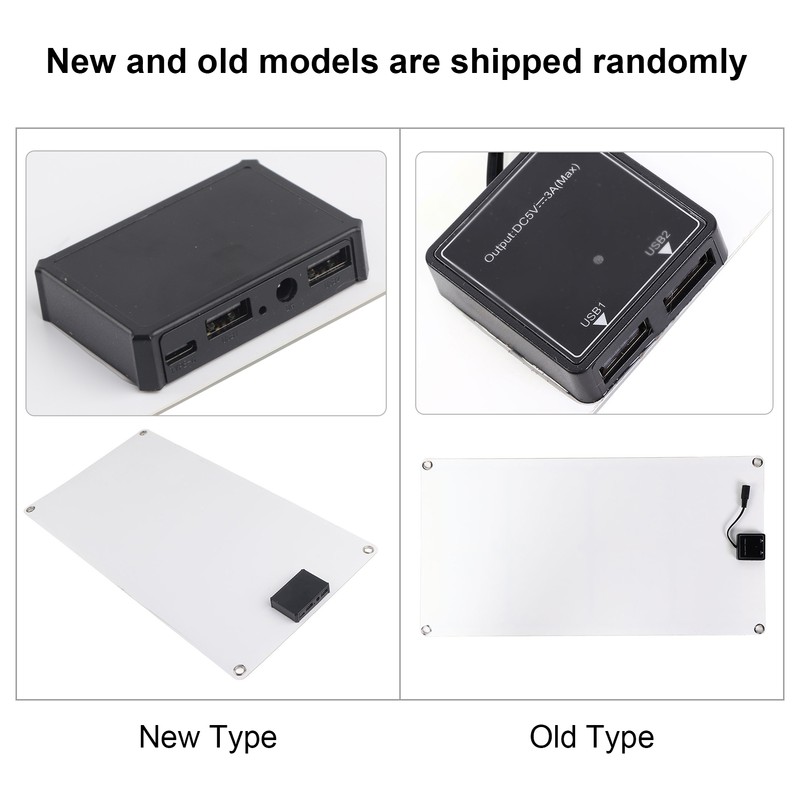 25W 18V Portable Monocrystalline Silicon Dual-USB Charging Solar Panel for