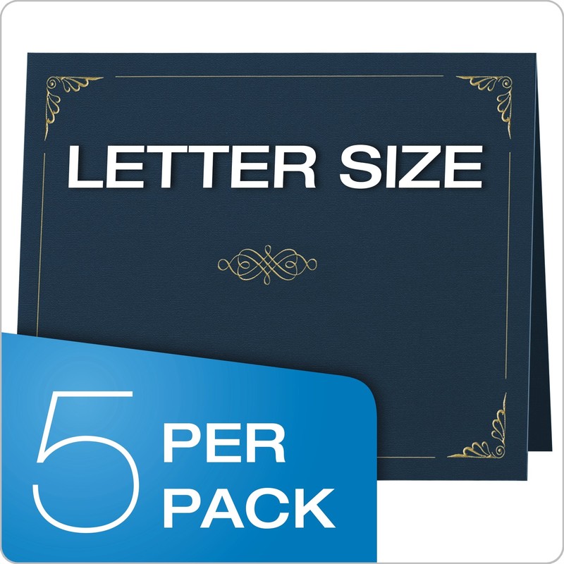 Oxford Certificate Holders, Letter Size, Dark Blue, 5 per Pack