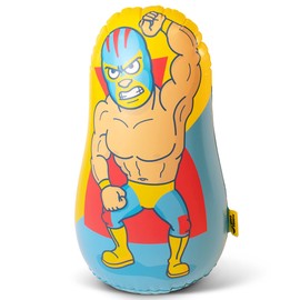 Good Banana : Wrestler - Wiggle Wobble Splashy Sprinkler - Kids Inflatable Outdoor Water Toy. Yard & Lawn Punching Interactive Sprinker, Ages 3+, Approx 39'' Tall, Multicolor, WWWRES