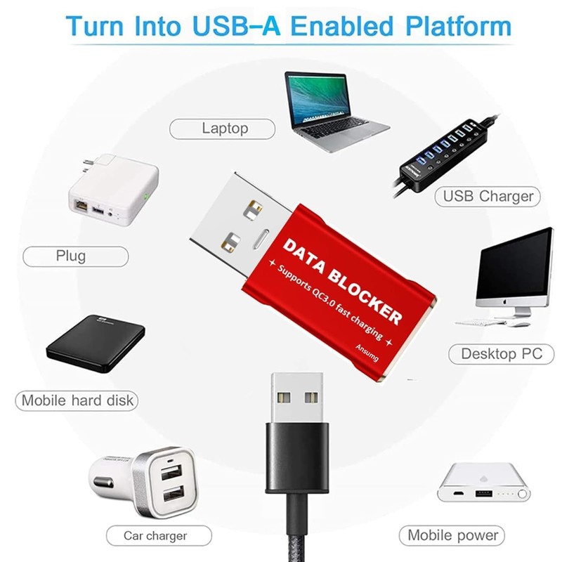 Data Blocker, USB C Data Blocker, Protect Against Juice Jacking,Prevent