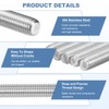 sourcing map 2Pcs M6-1.0x180mm Fully Threaded Rods, Threaded Rods Bar