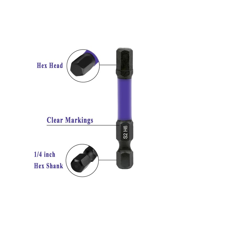 Magnetic Allen Wrench Drill Bit Set Impact Hex Head Allen