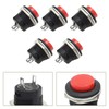 SYOWADA 5Pcs SPST Momentary Push Button Switch, AC250V/3A AC125V/6A Mini