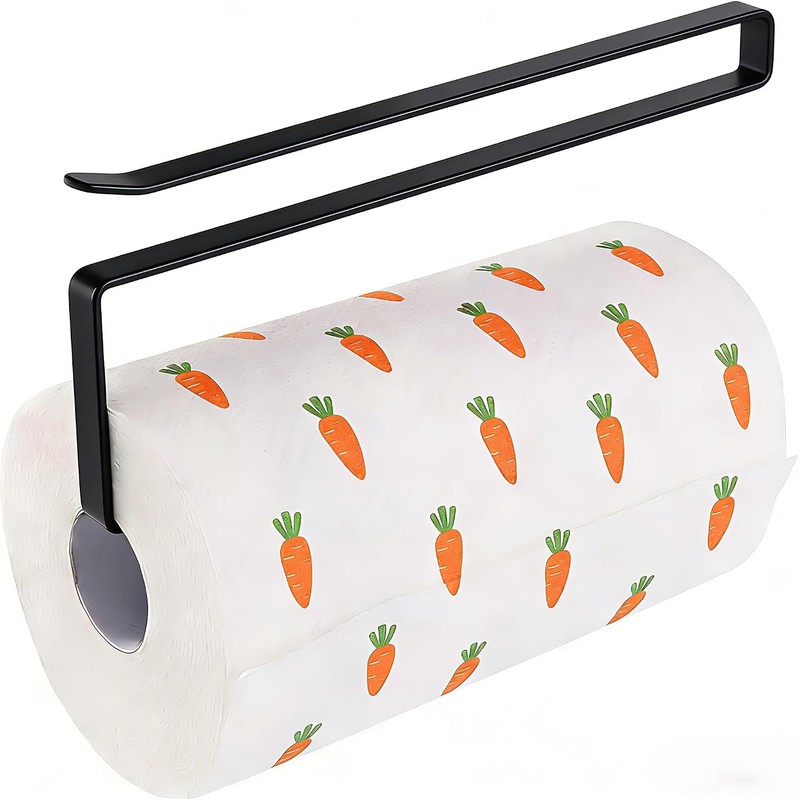 Under Cabinet Paper Towel Holder - Punch-Free Hanging Tissue Roll