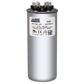 60 + 7.5 x 370/440 VAC Round Dual Run Capacitor by # 12795