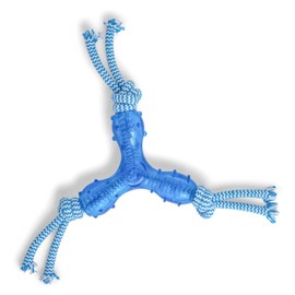 Petface (Little Petface) Tripod Puppy Dog Chew Toy, Blue