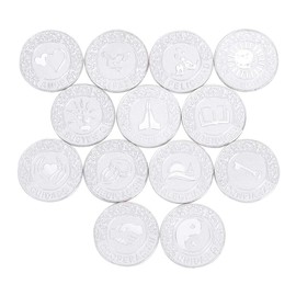 TINGKU Silver Spanish Arras de Boda 13 Coins for Wedding Ceremony Unity Coin Set with Tray Plate Wedding Gift Arrhae Aras