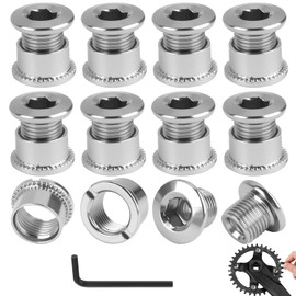 10 Chainring Screws with Hex Socket, Single and Double Chainring Bolts, Replacement Parts for MTB and Road Bikes, Screws for Chainring, Bicycle Repair Accessories