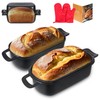 COWORM 10x5 Cast Iron Loaf Pan with Lid - 2