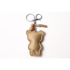 LUMIACTY Bear Key Chain Rhinestone Glitter Bag Charm, red