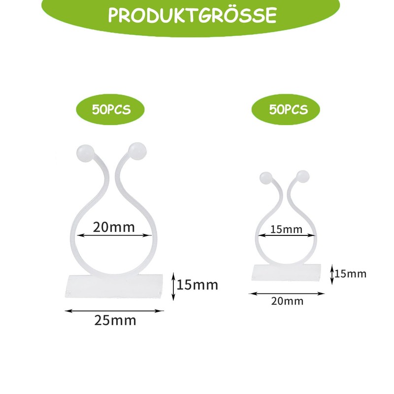Chyuxinda Plant Clips, Plant Clips, Cable Organiser for Climbing Plants,
