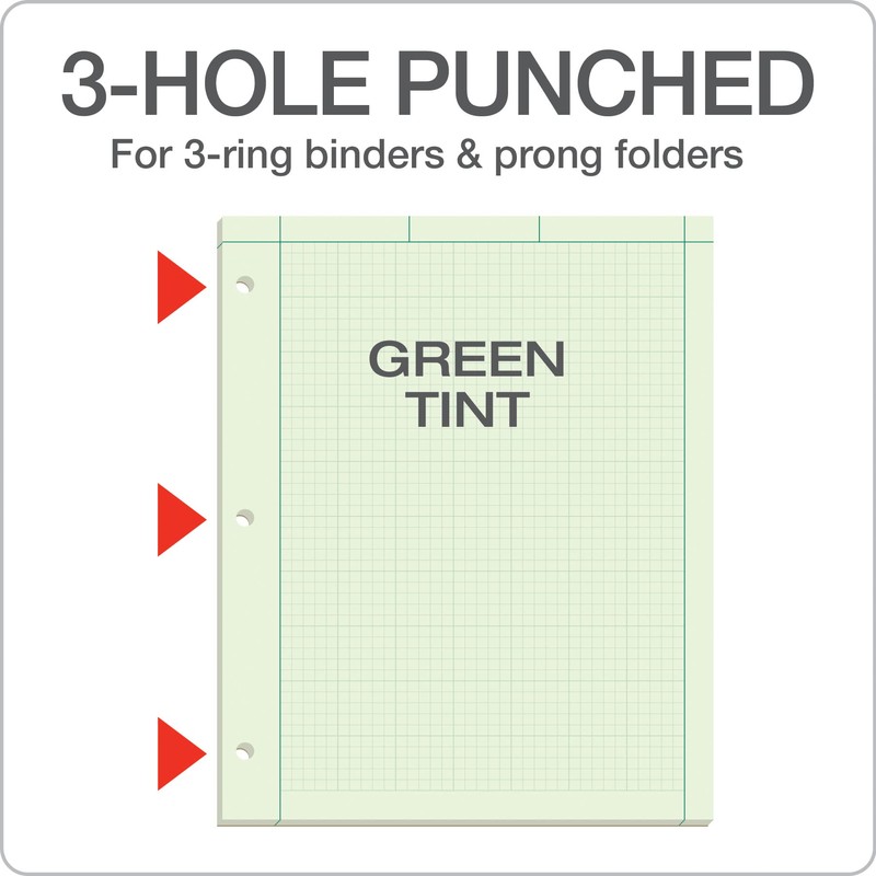 TOPS Engineering Notebooks, Graph Notebooks, 3 Pk Quad Ruled Pad,