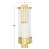 Deco 79 Aluminum Metal Single Candle Wall Sconce, 5" x