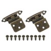 sourcing map 10 Pack Self Closing Cabinet Hinges, 3/8" Overlay
